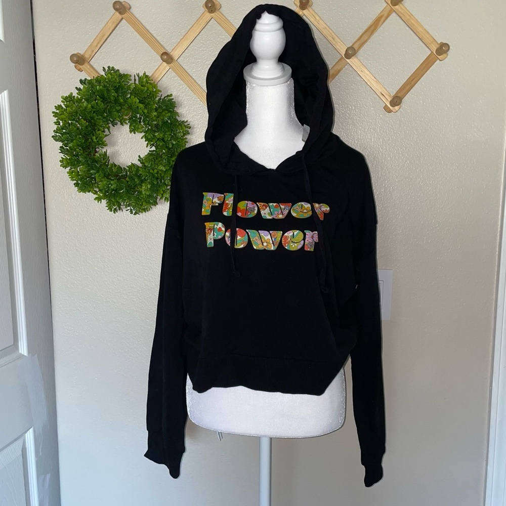 NWT Disney Flower Power Cropped Hoodie